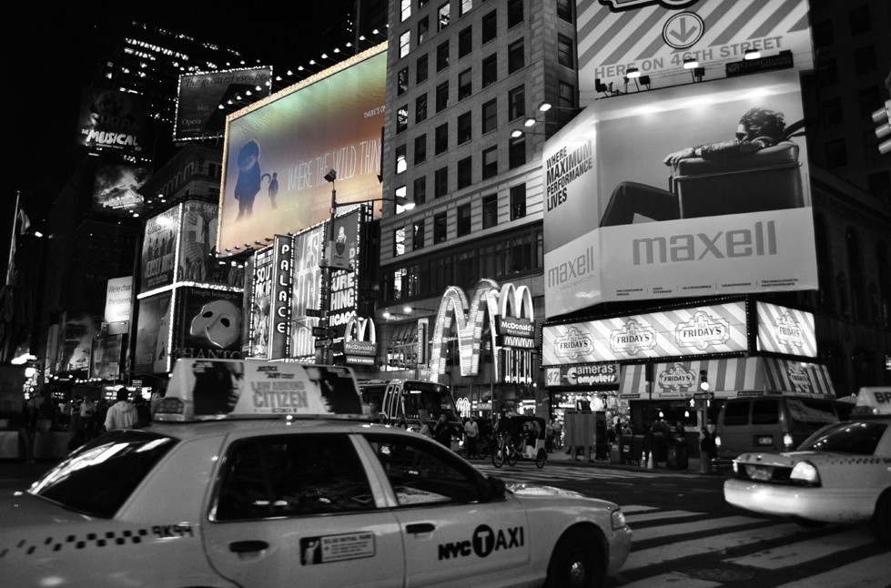 timesquareBWcolor
